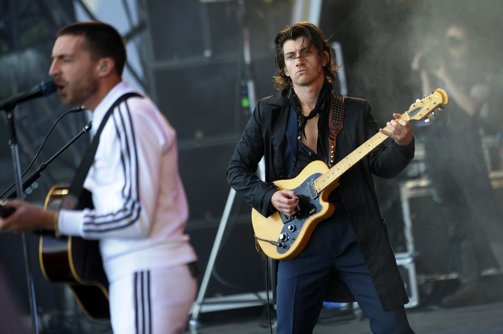 The Last Shadow Puppets perform on the Main Stage stage on the second day of the 2016 T In The Park Festival at Strathallan Castle in Perthshire. 9/7/16 Pictures © Andy Buchanan 2016
