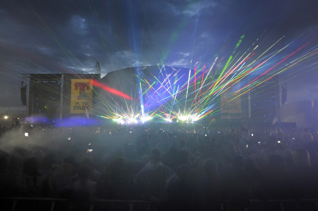 Calvin Harris performs his headline set on the Main Stage stage on the second day of the 2016 T In The Park Festival at Strathallan Castle in Perthshire. 9/7/16 Pictures © Andy Buchanan 2016