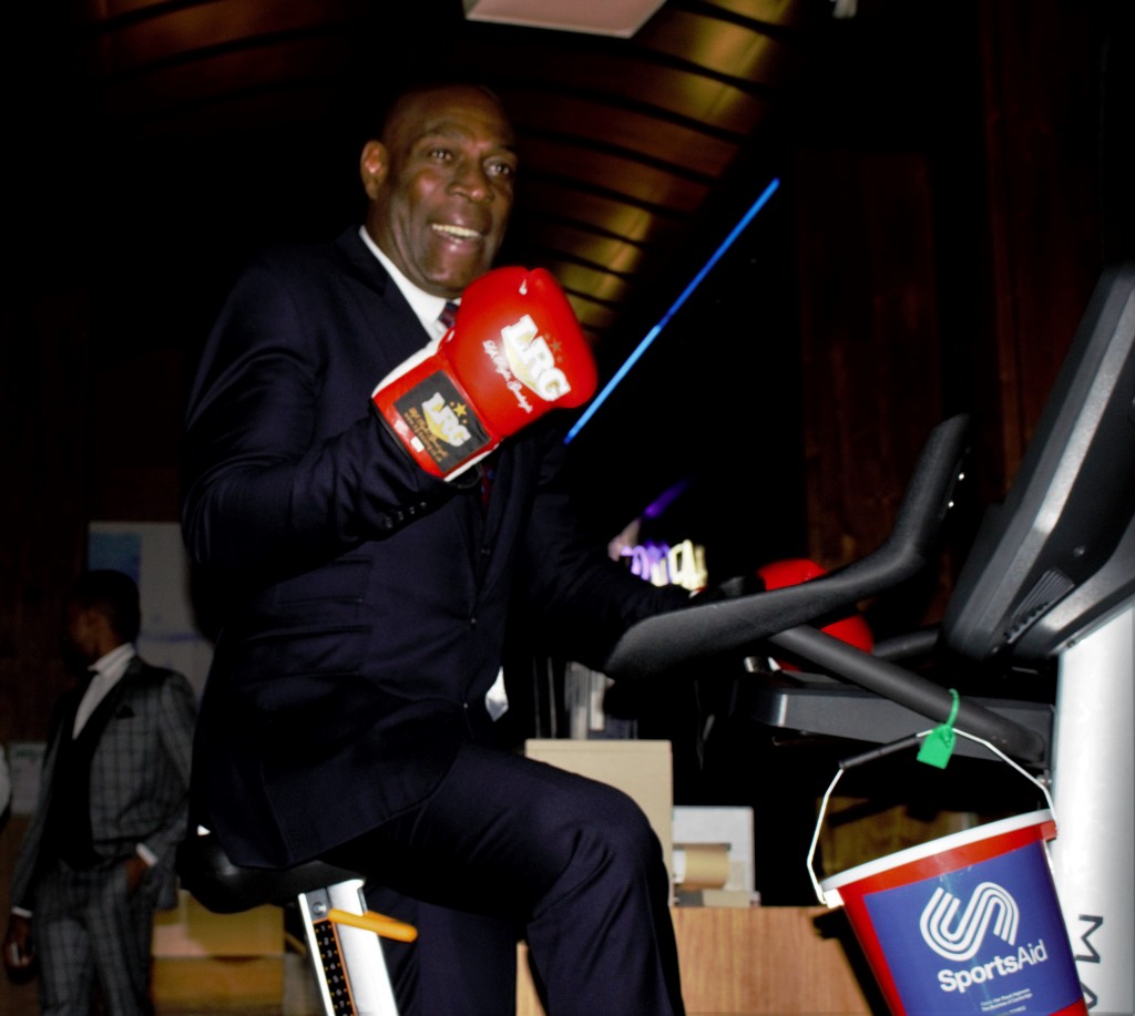 Frank got on his bike to support the charity fundraising effort.