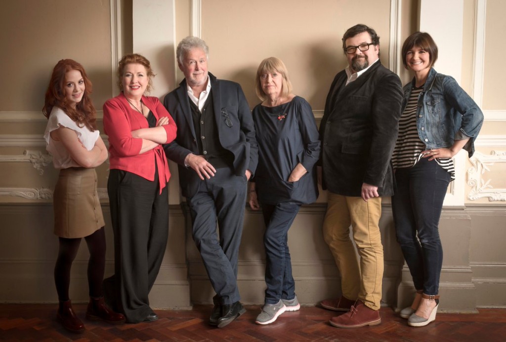 Writer and director Tony Roper, centre, with some of the Glasgow 30th Anniversary cast 